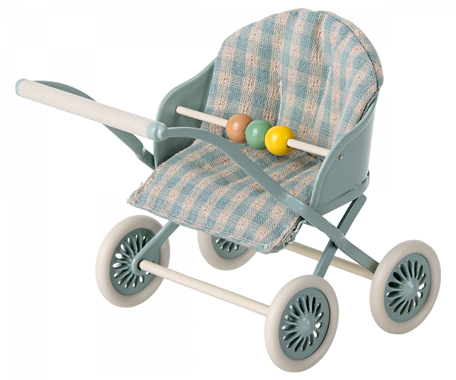 Maileg Stroller, Baby mice - Mint
