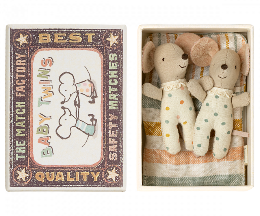 Maileg Twins, Baby mice in matchbox