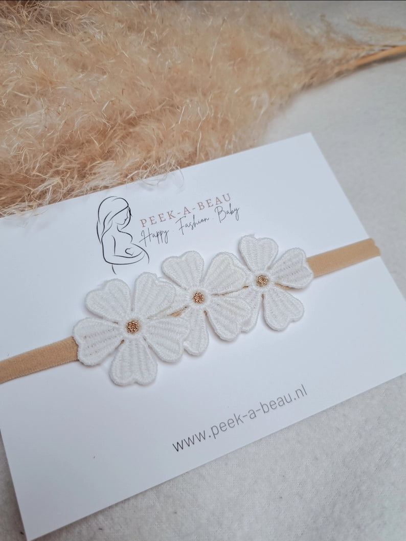 Peek-A-Beau White Headband