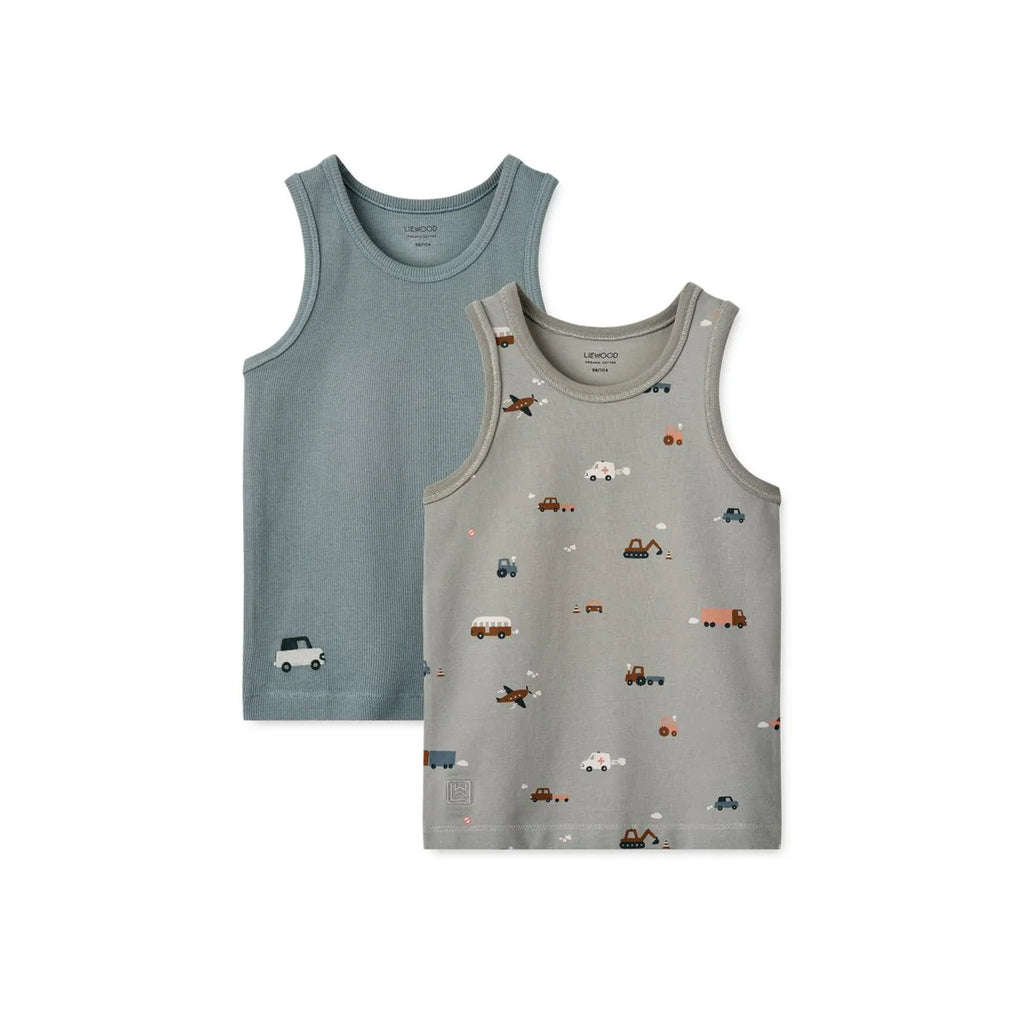 Liewood Faris printed tank top 2-pack mix