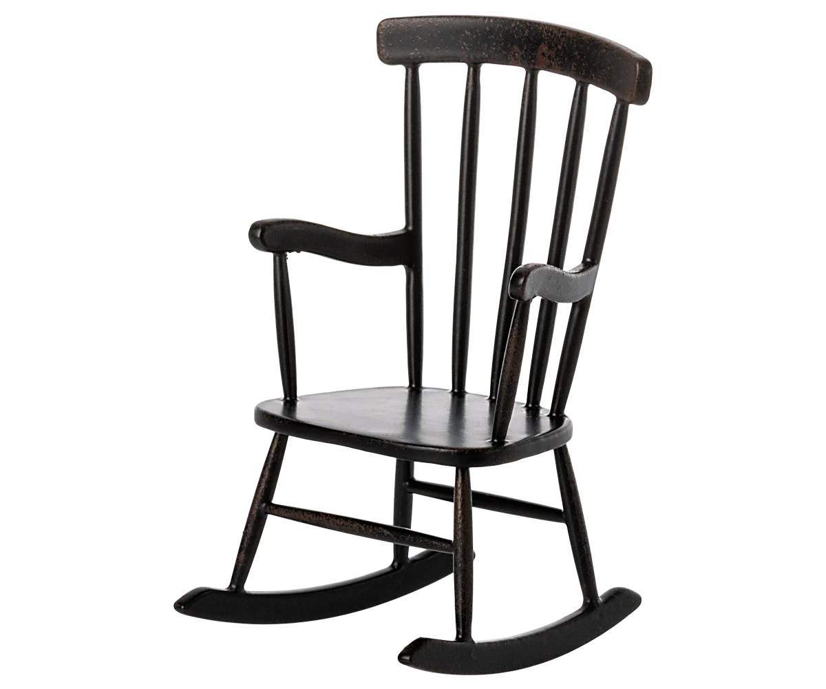 Maileg Rocking Chair, Mouse - Anthracite