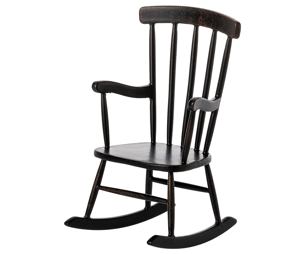 Maileg Rocking Chair, Mouse - Anthracite