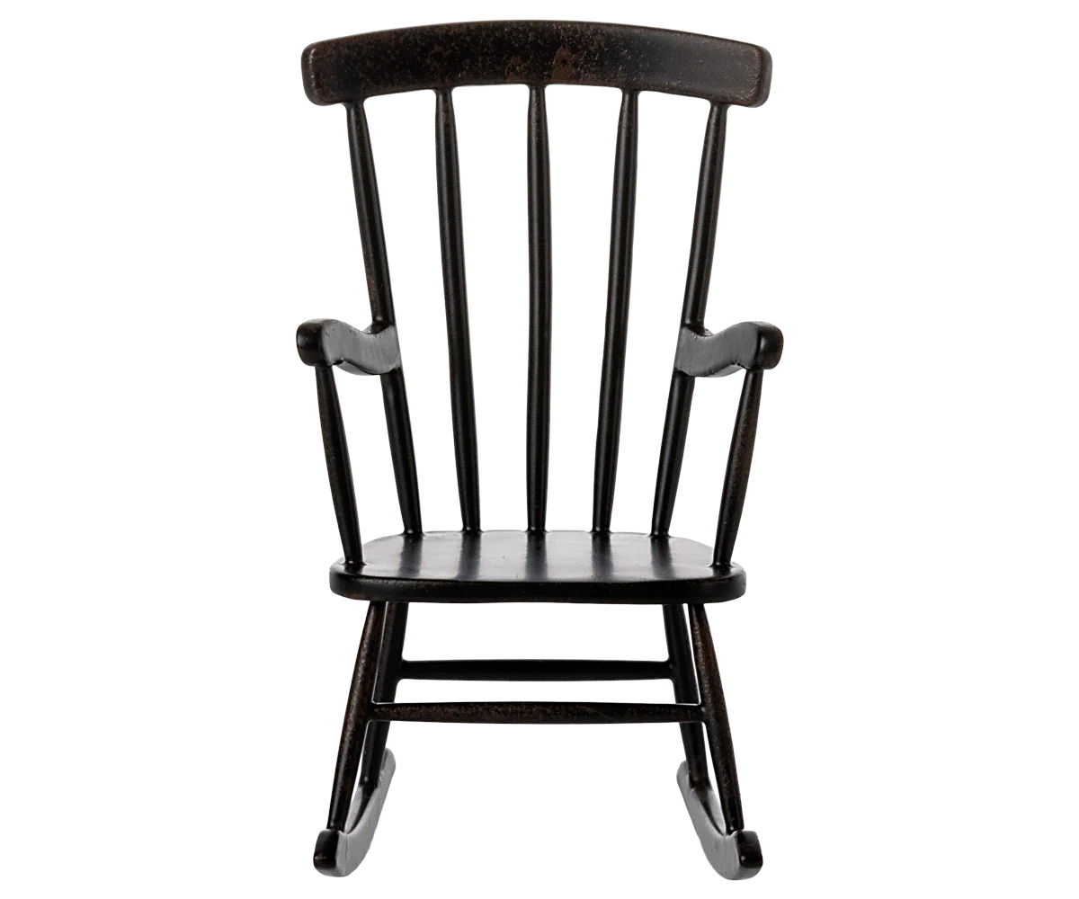 Maileg Rocking Chair, Mouse - Anthracite