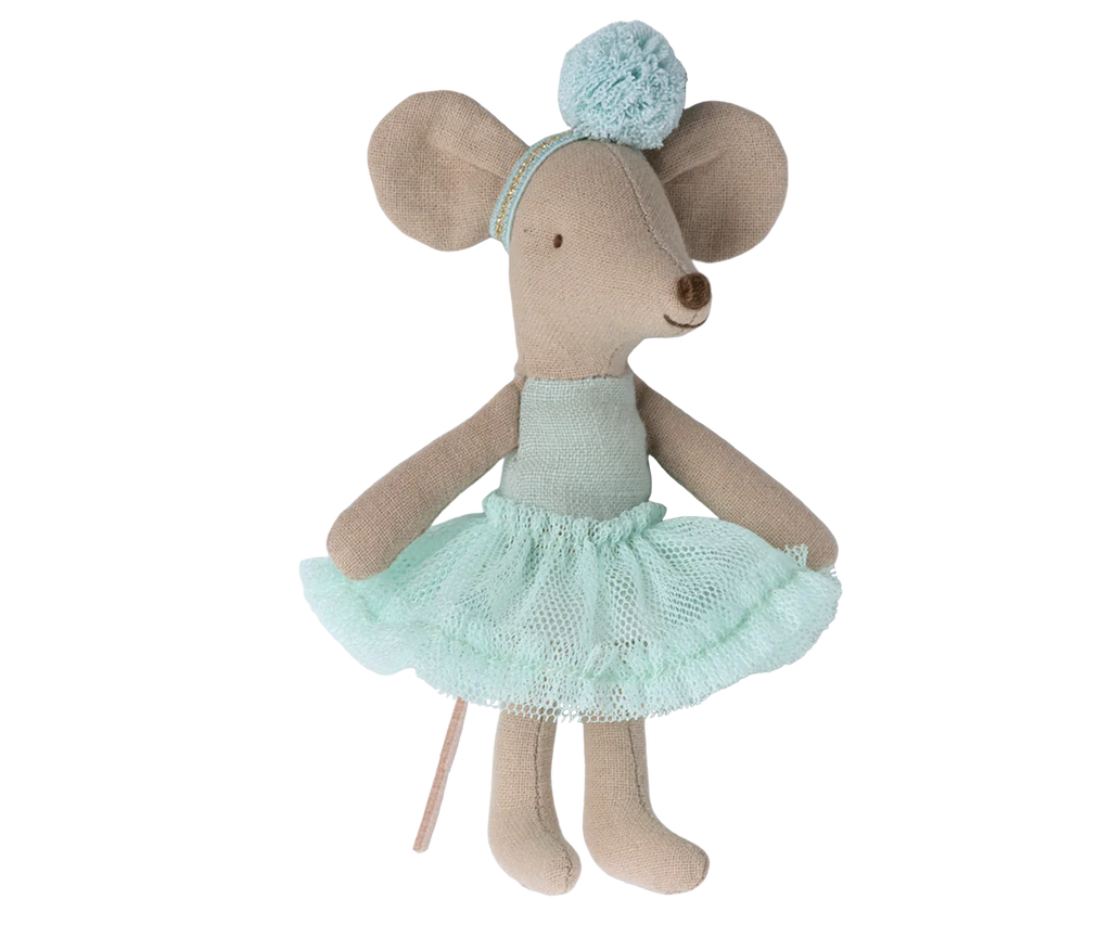 Maileg Ballerina mouse, Little sister - Light mint