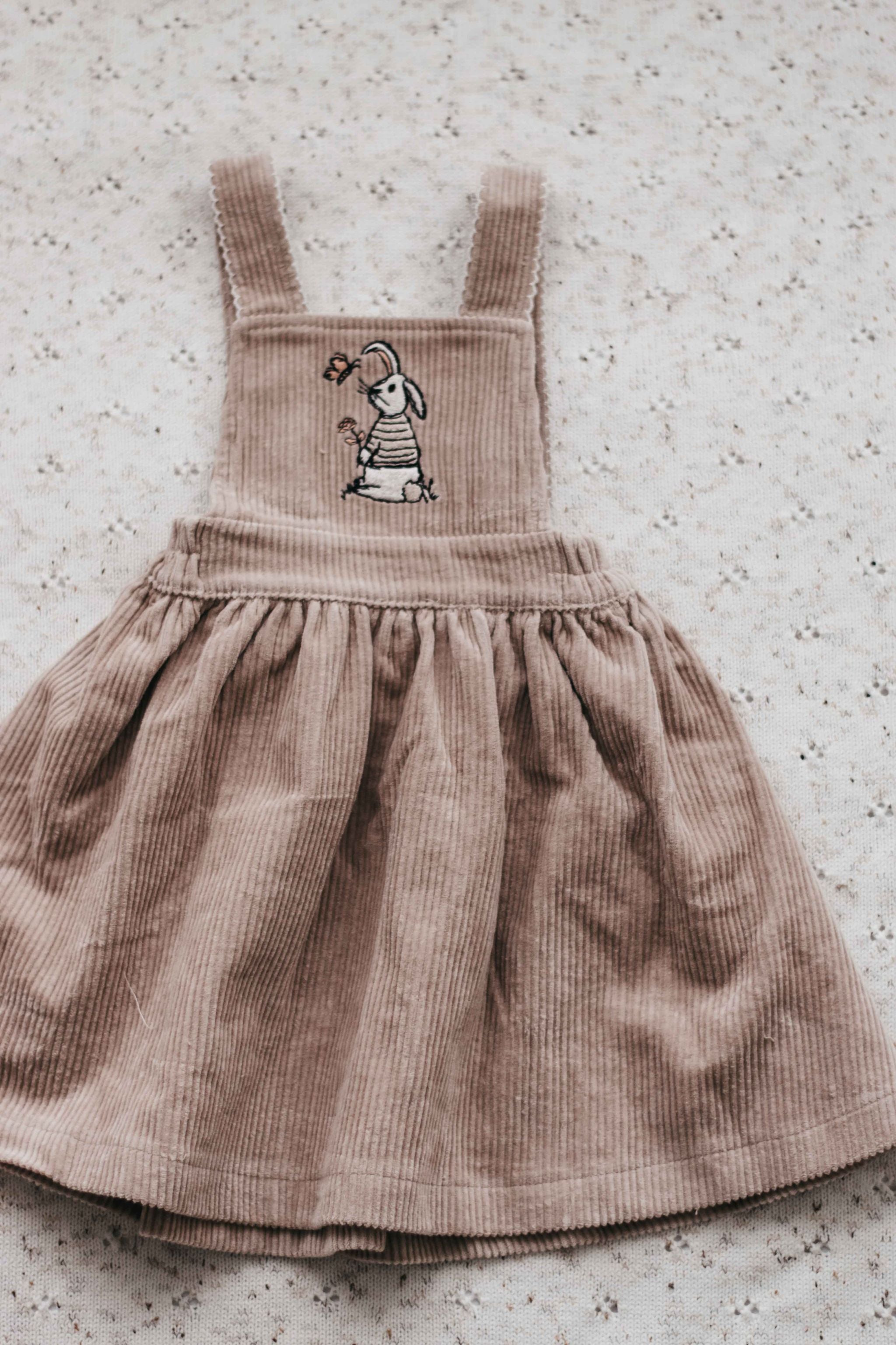 Bencer & Hazelnut Khaki Bunny Pinafore