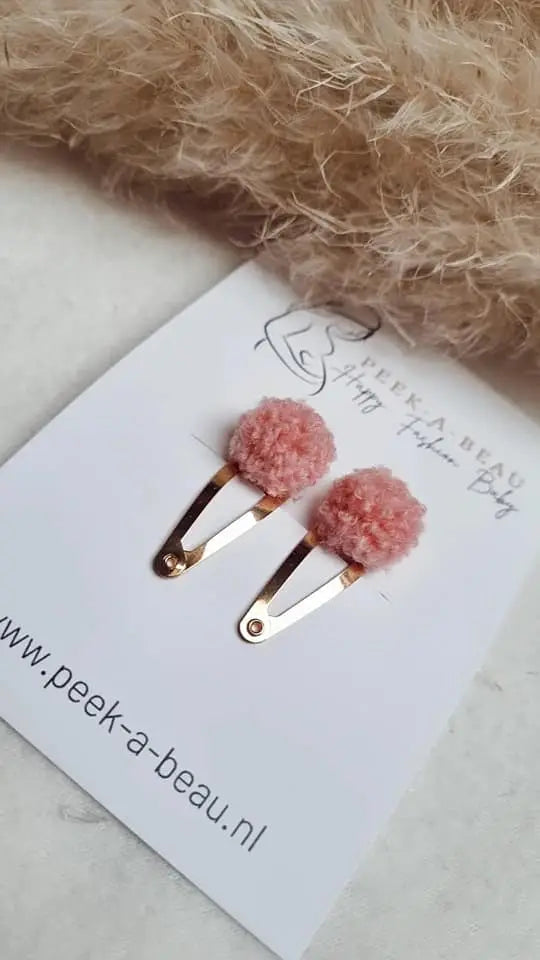 Peek-A-Beau Teddy Pompom - Pink