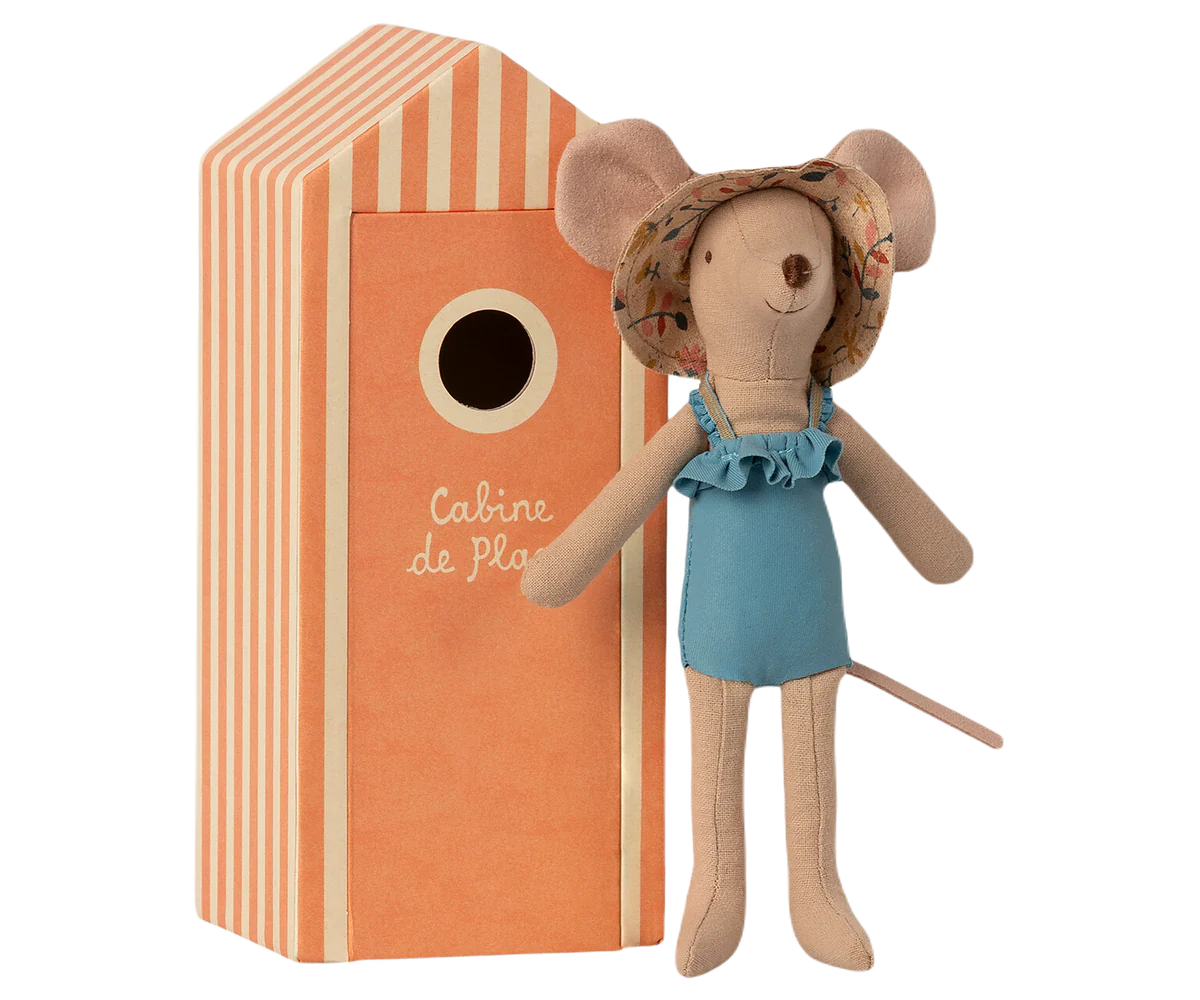 Maileg Beach mice, Mum in cabin de plage