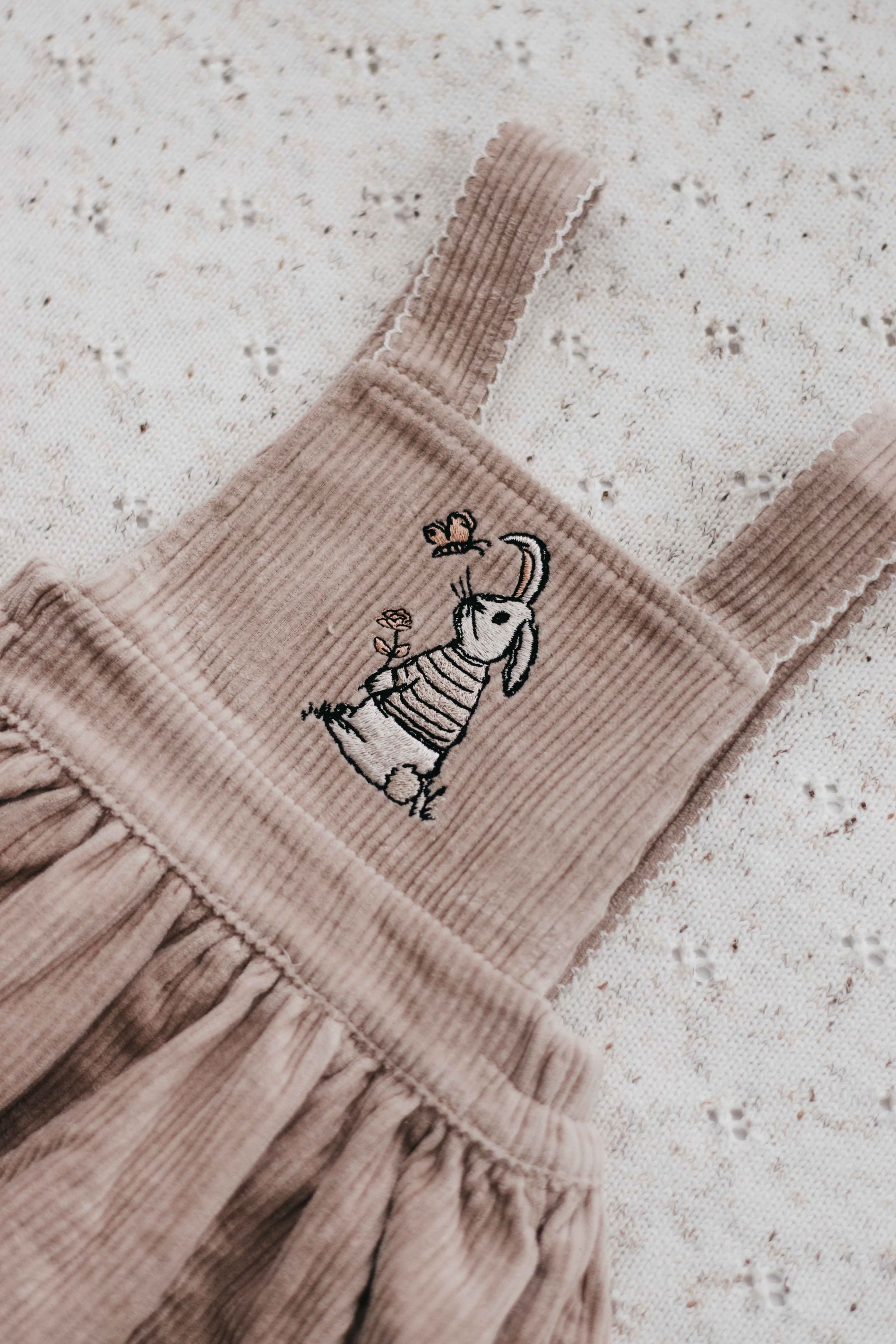 Bencer & Hazelnut Khaki Bunny Pinafore