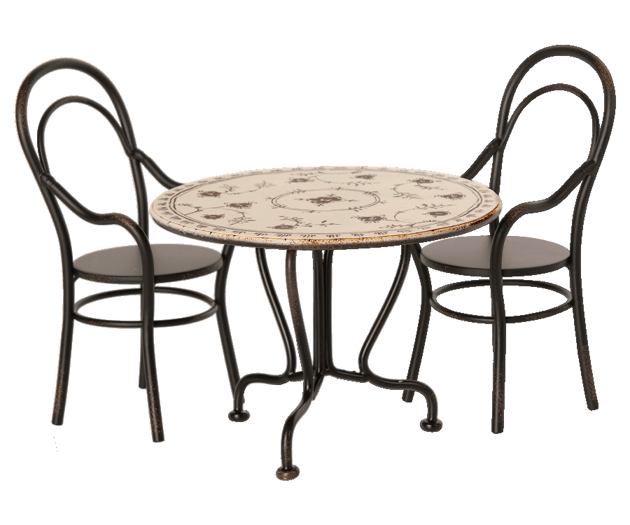 Maileg Dining table, Set with 2 chairs