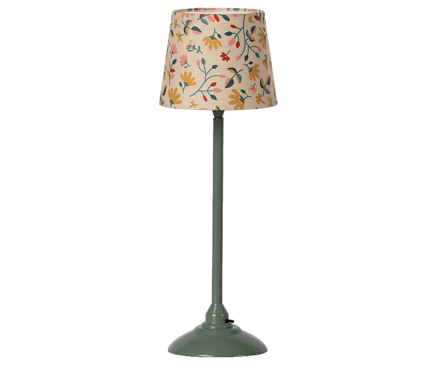 Maileg Miniature floor lamp - Dark mint