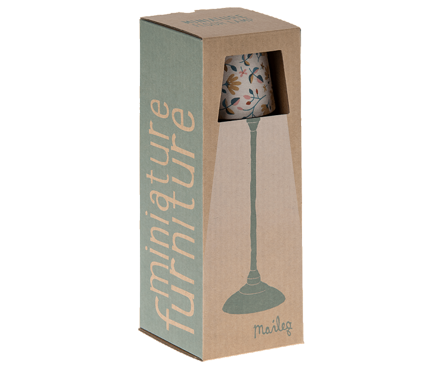 Maileg Miniature floor lamp - Dark mint