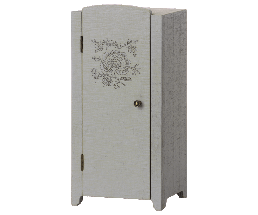Maileg Miniature closet - Grey/mint