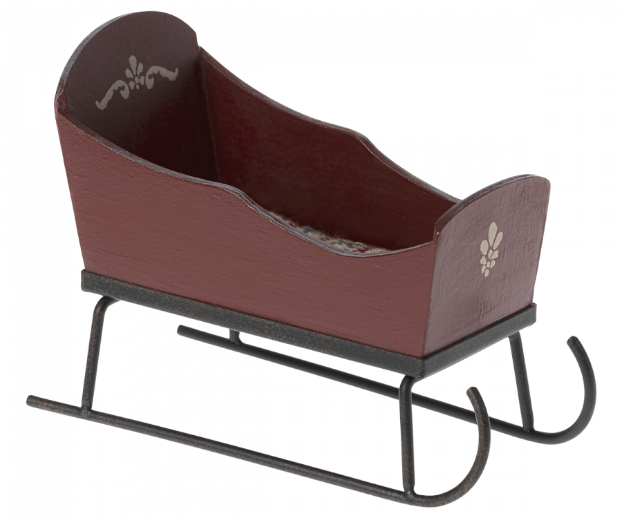 Maileg Sleigh, Mouse - Red