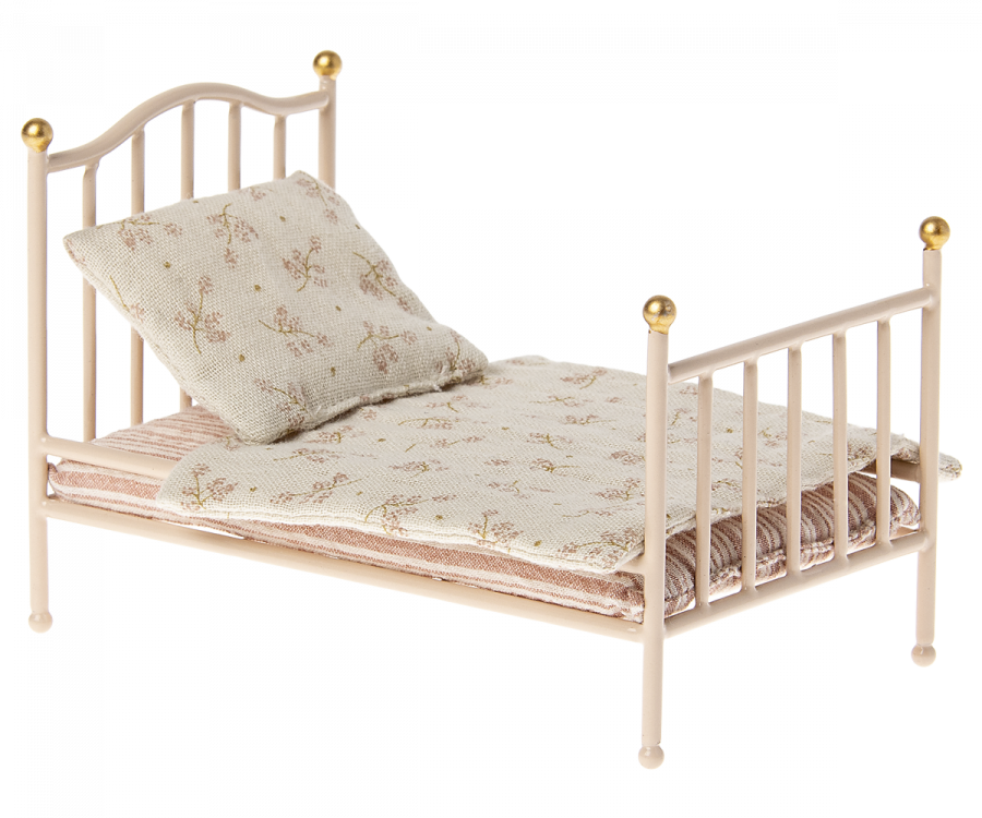 Maileg Vintage bed, Mouse - Rose