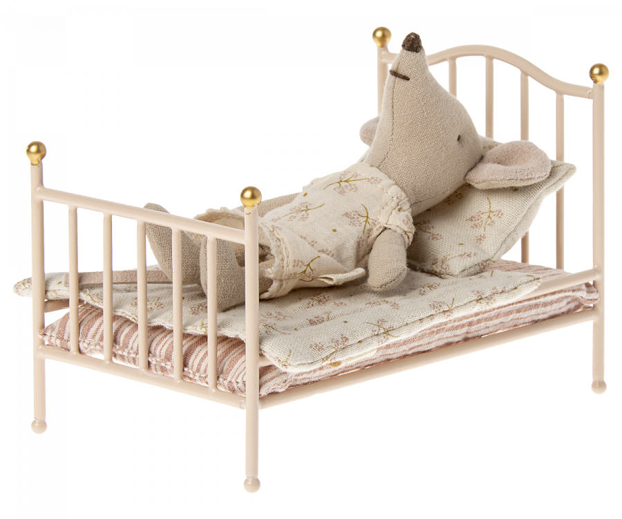 Maileg Vintage bed, Mouse - Rose