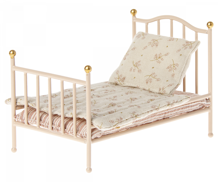 Maileg Vintage bed, Mouse - Rose
