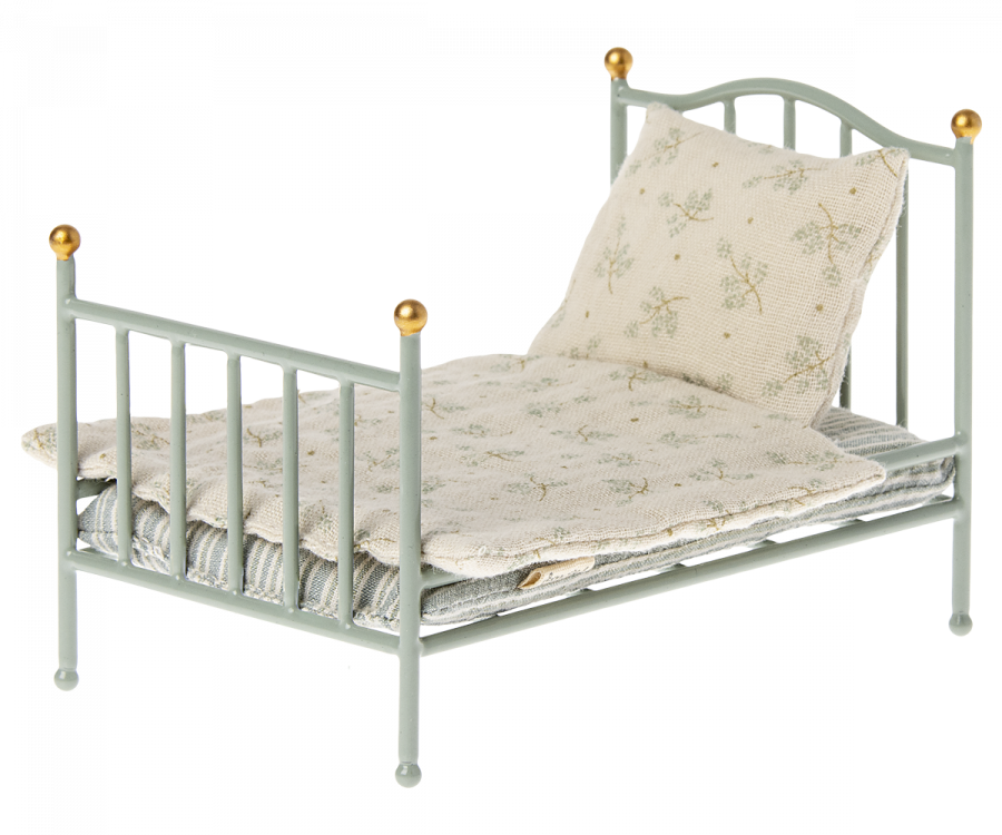 Maileg Vintage bed, Mouse - Mint