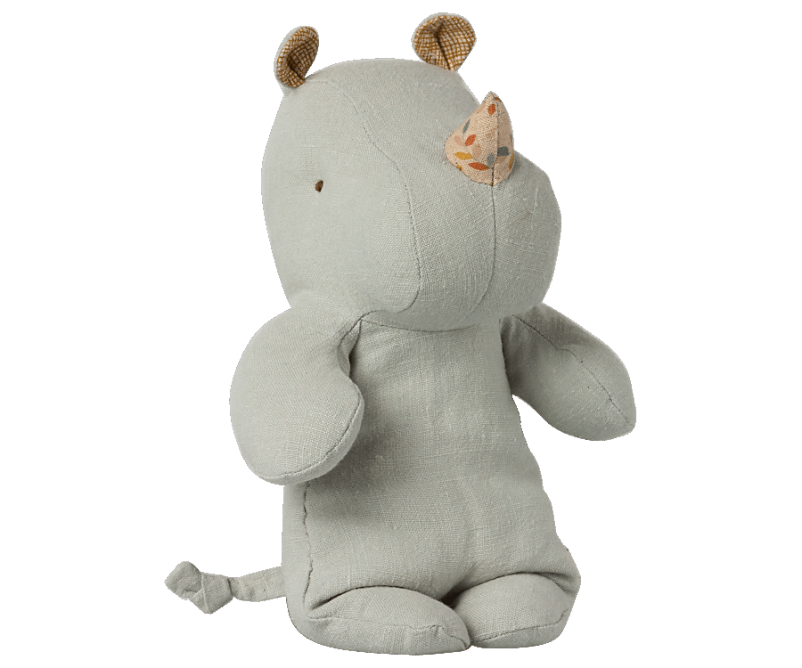 Maileg Safari friends, Small Rhino - Pigeon blue
