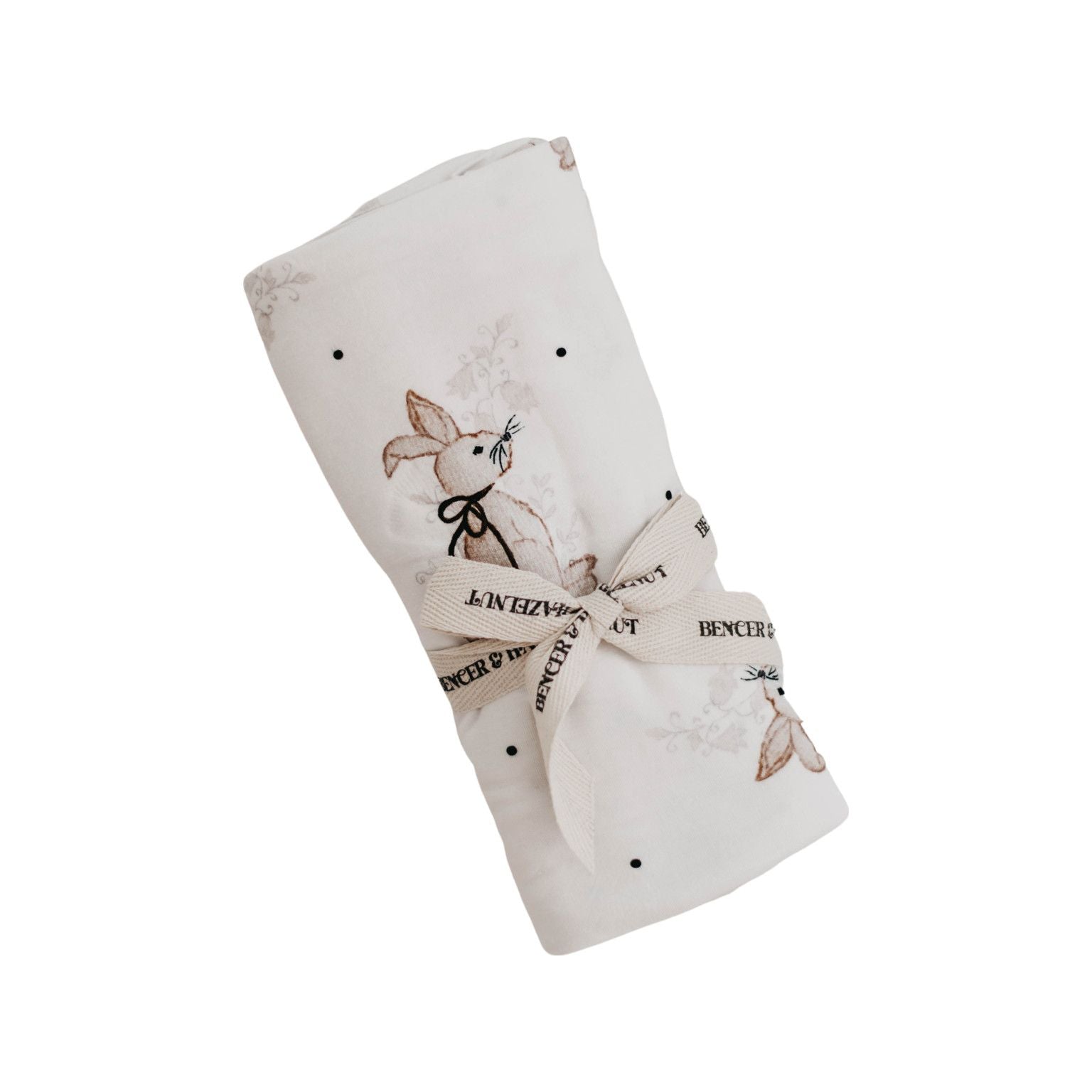 Bencer & Hazelnut Bamboo Jersey Swaddle - Little Bunny