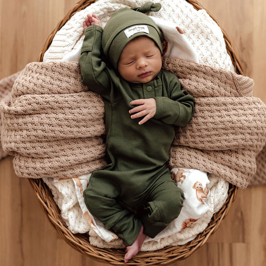 Snuggle Hunny Kids Olive Growsuit