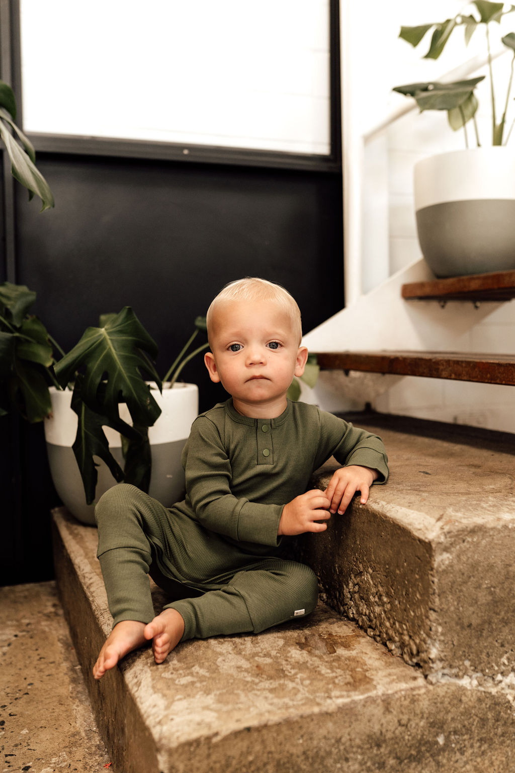 Snuggle Hunny Kids Olive Growsuit
