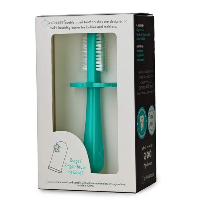 Grabease Double Sided Toothbrush - Teal My Heart