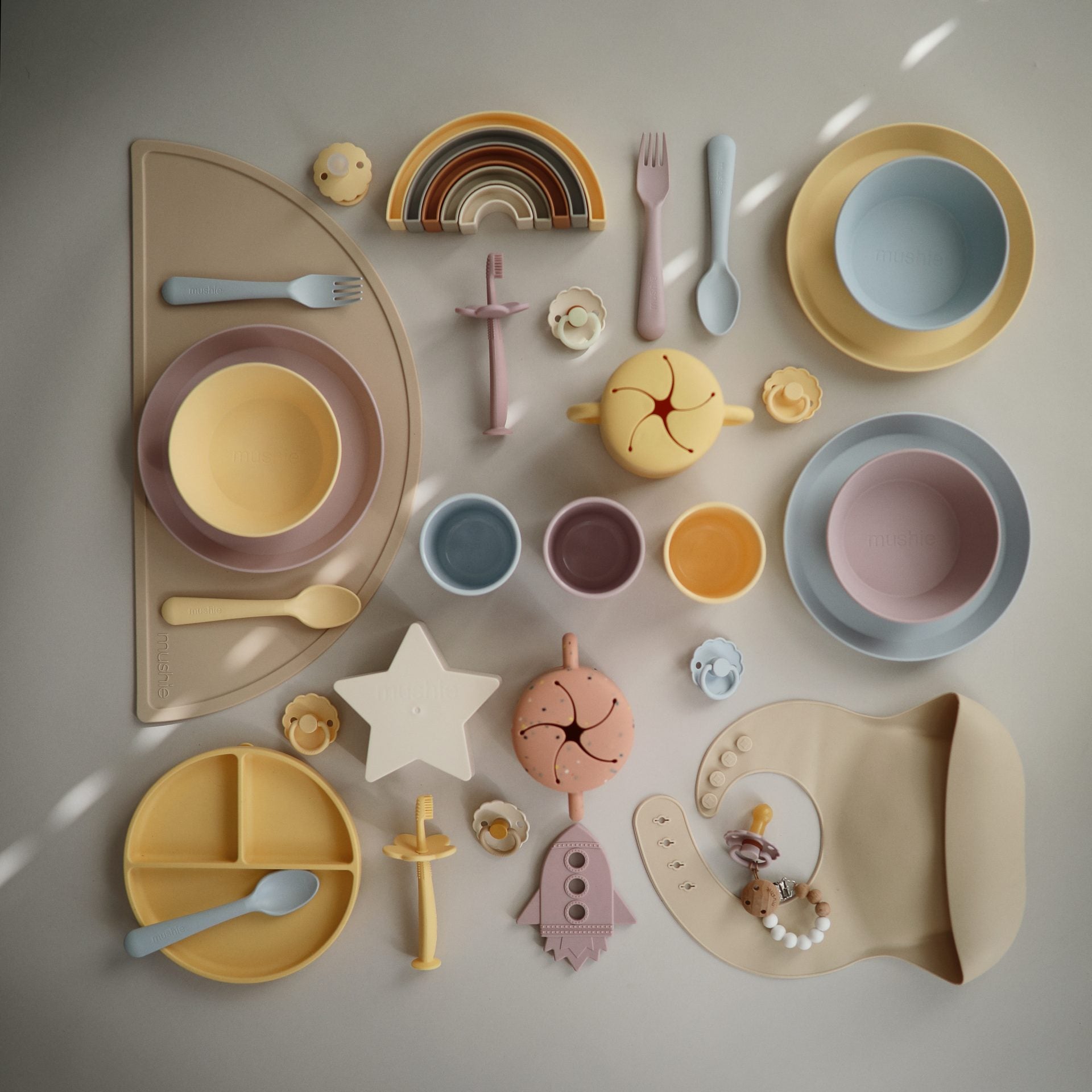 Mushie Round Dinnerware Bowls, Set of 2