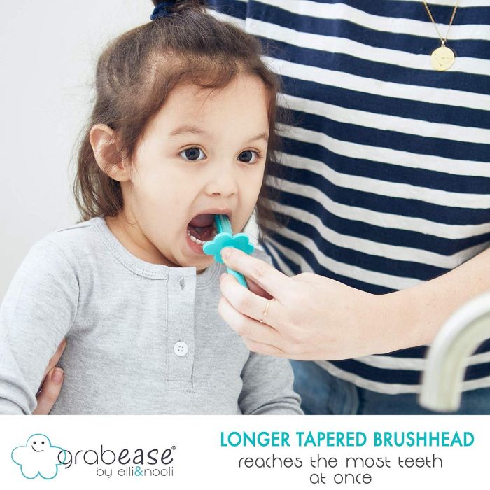 Grabease Double Sided Toothbrush - Teal My Heart