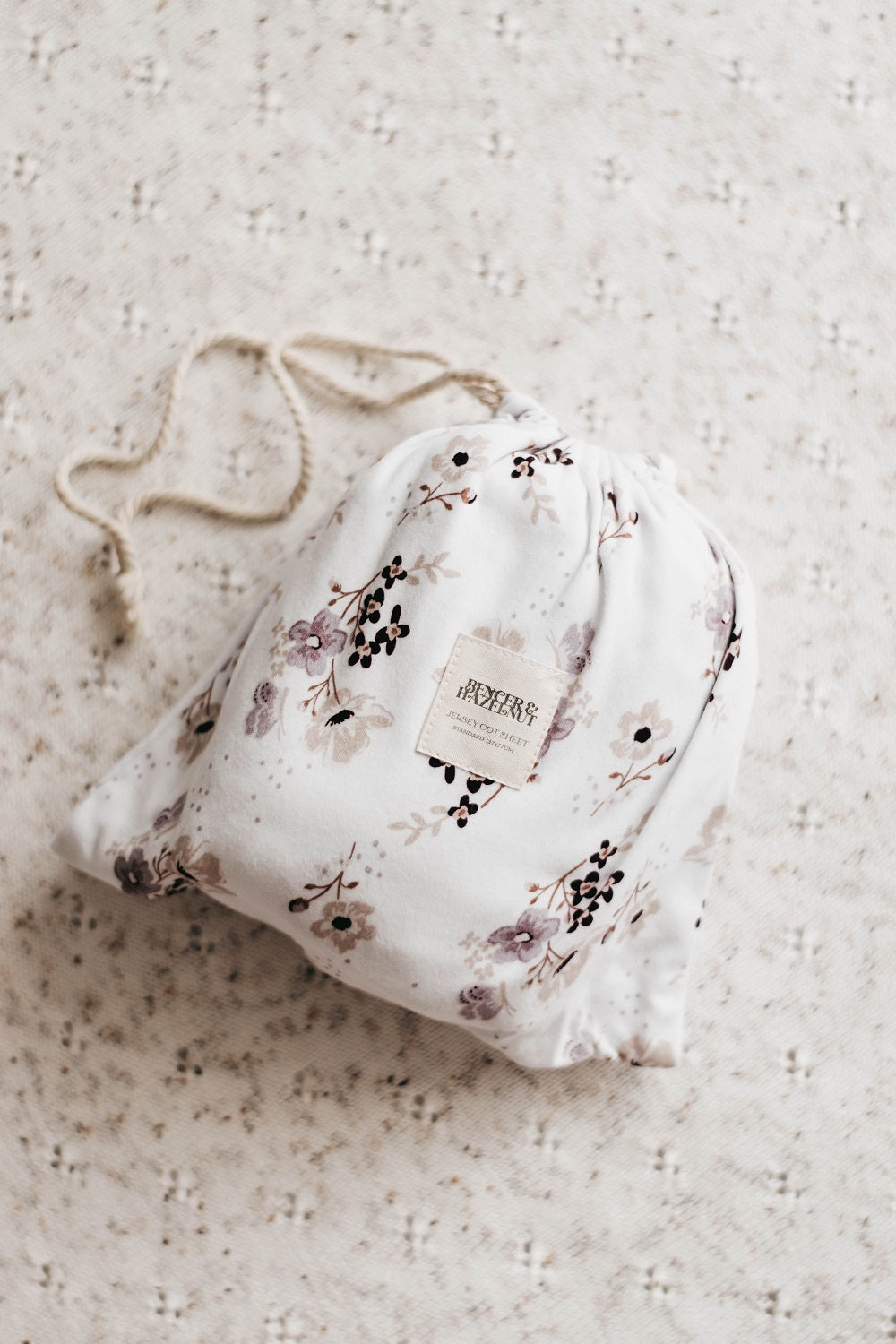 Bencer & Hazelnut Fitted Cot Sheet - Posy