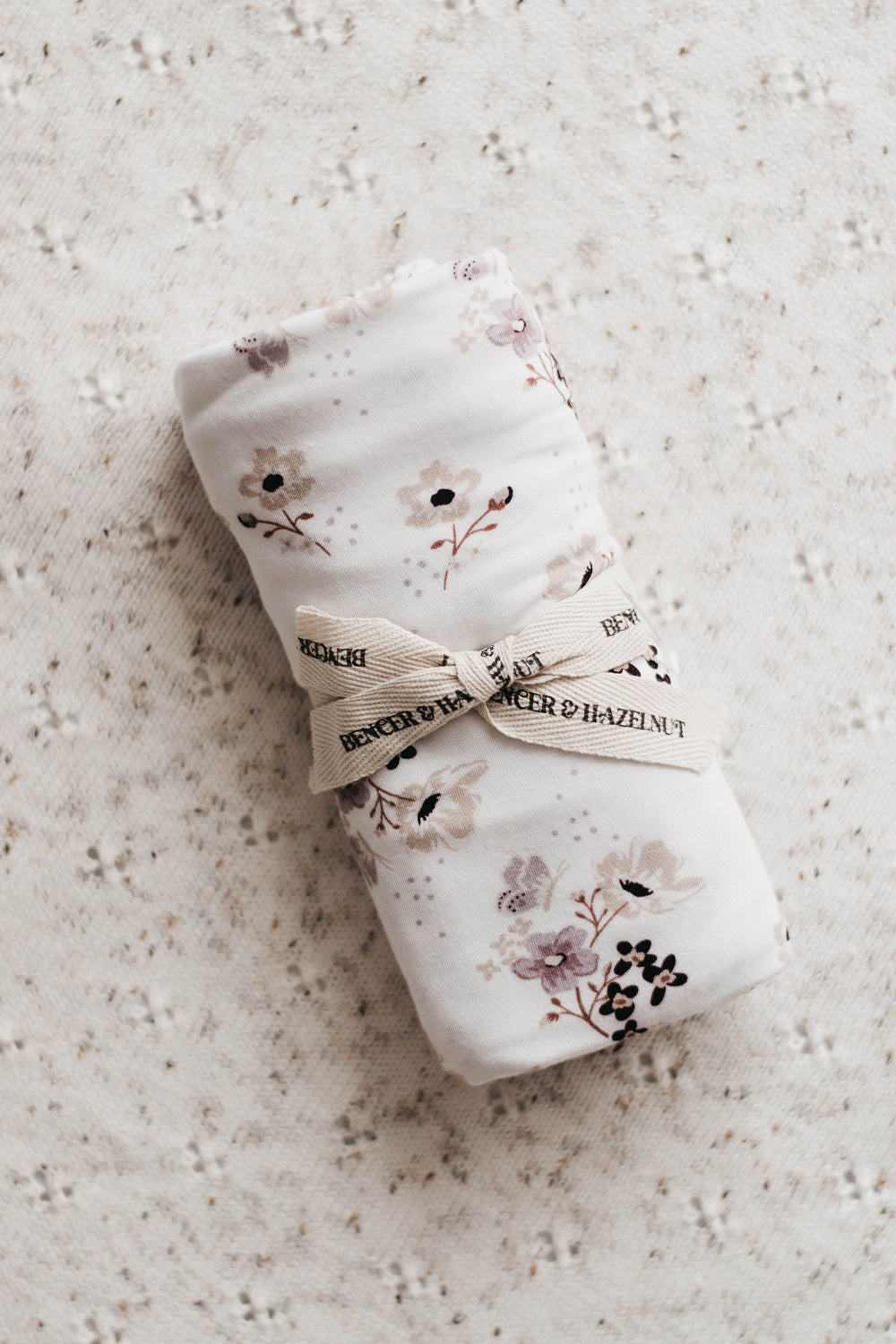 Bencer & Hazelnut Bamboo Jersey Swaddle - Posy
