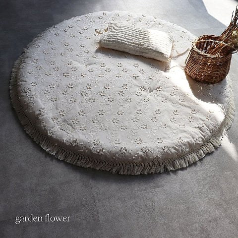 Trick Holic Daisy Flower Lace Round Rug