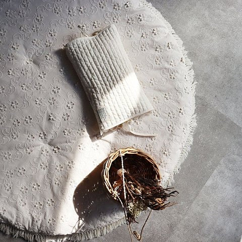 Trick Holic Daisy Flower Lace Round Rug