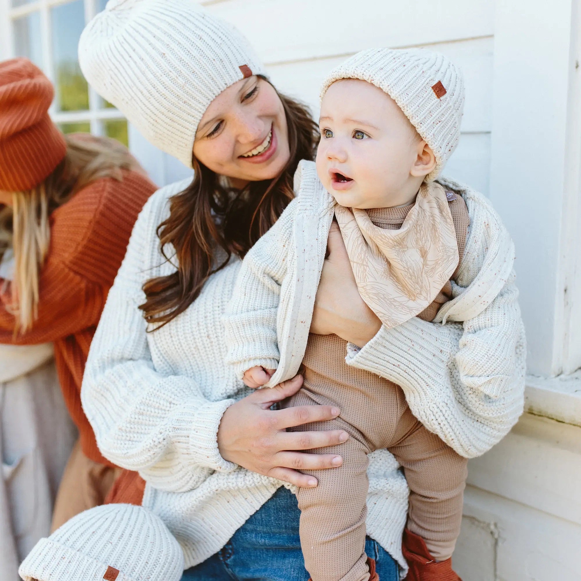 Goumikids Organic Cotton Kids Knit Hoodie - Shell