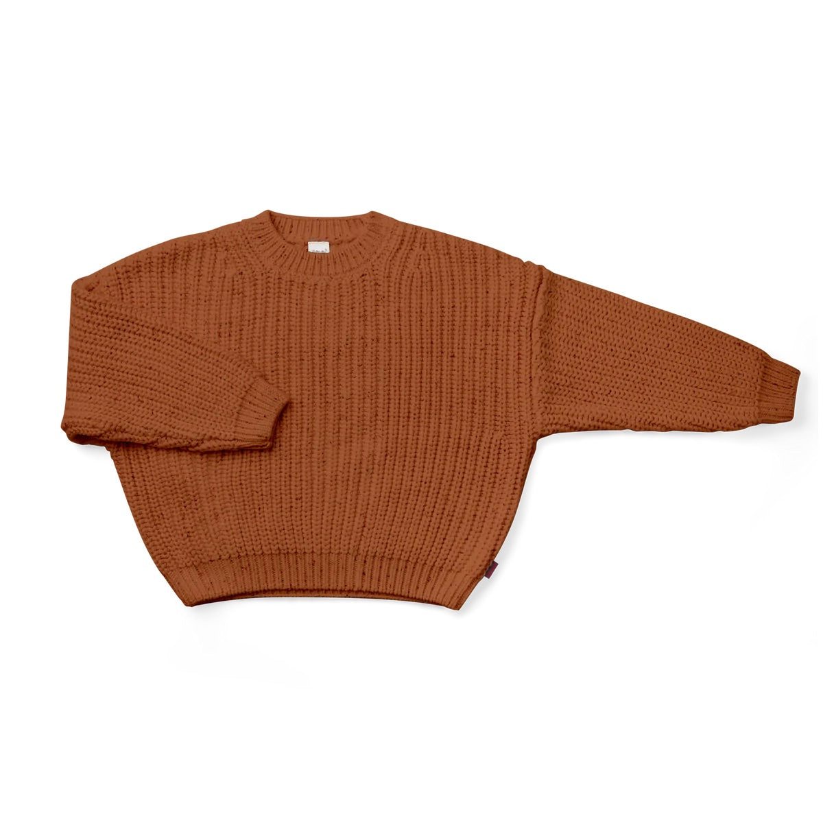 Goumikids Organic Cotton Kids Chunky Knit Sweater - Clay