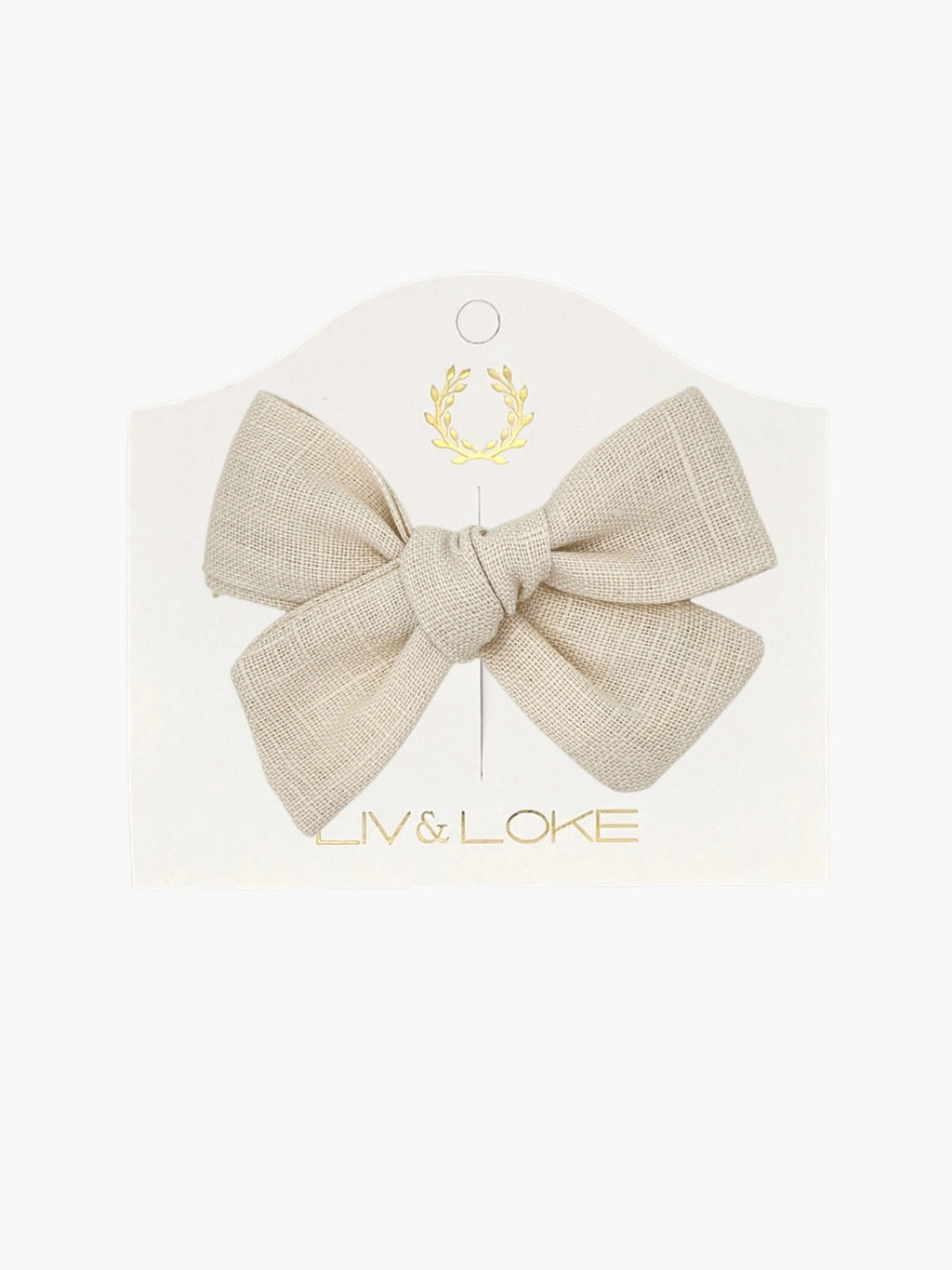 Liv & Loke Ester Linen Bow - Sand
