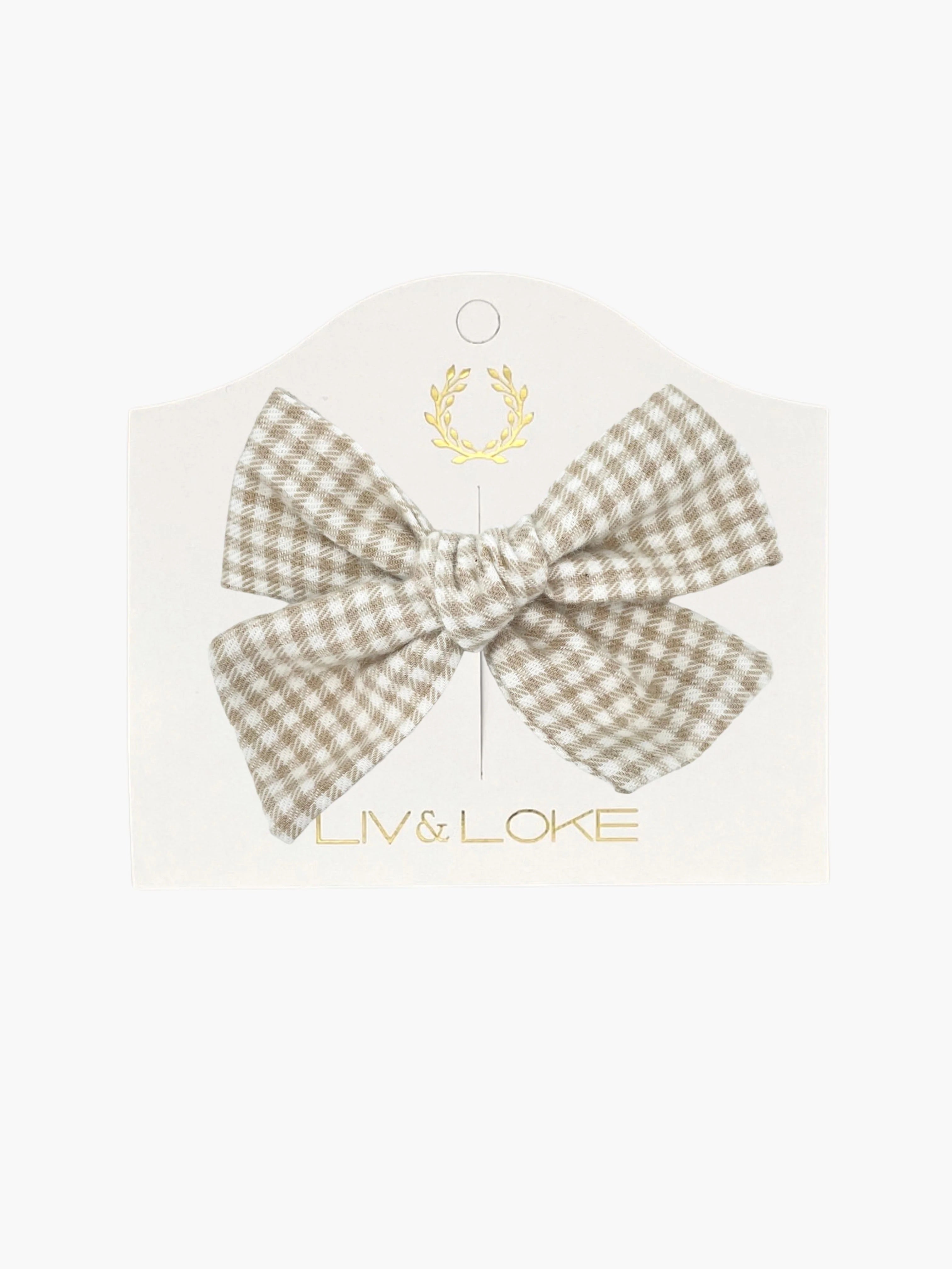 Liv & Loke Ester Rosette - Sand gingham