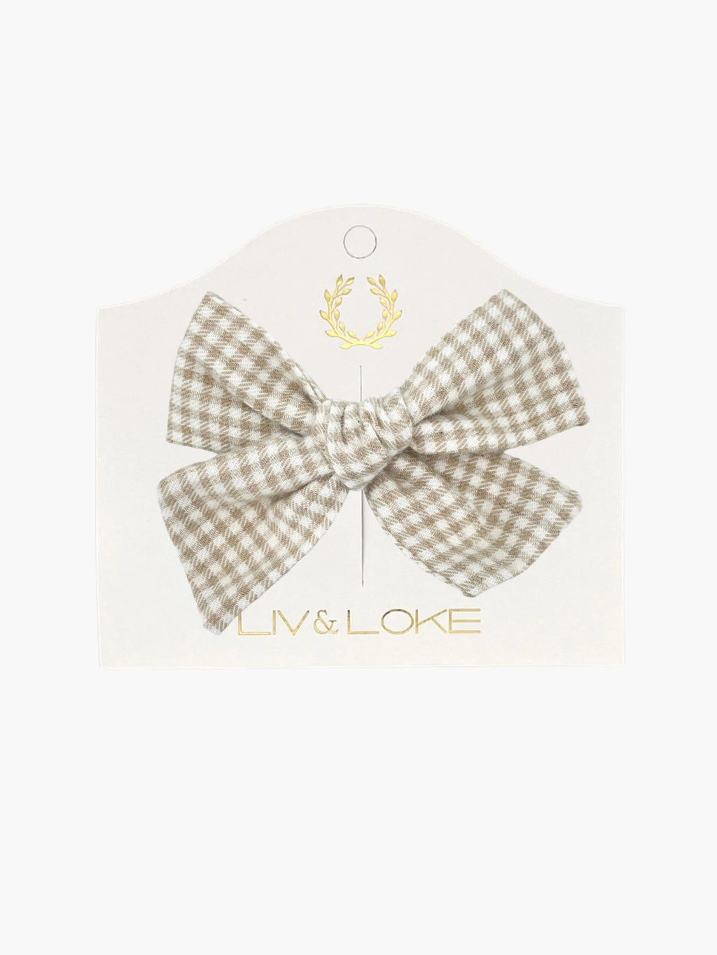 Liv & Loke Ester Rosette - Sand gingham