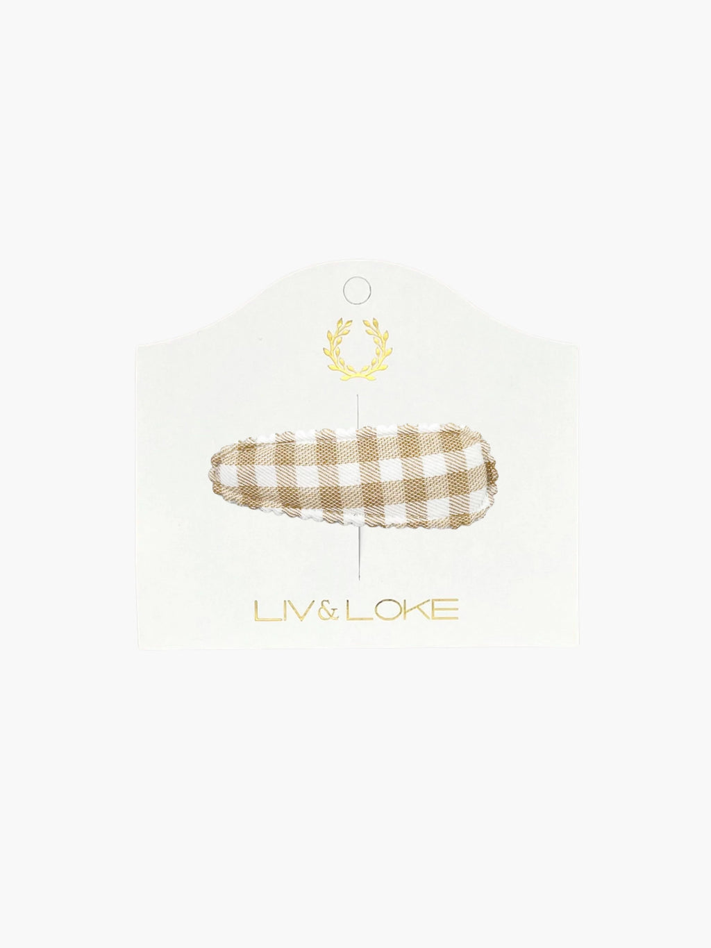 Liv & Loke Ilse Hair Clip - Sand gingham