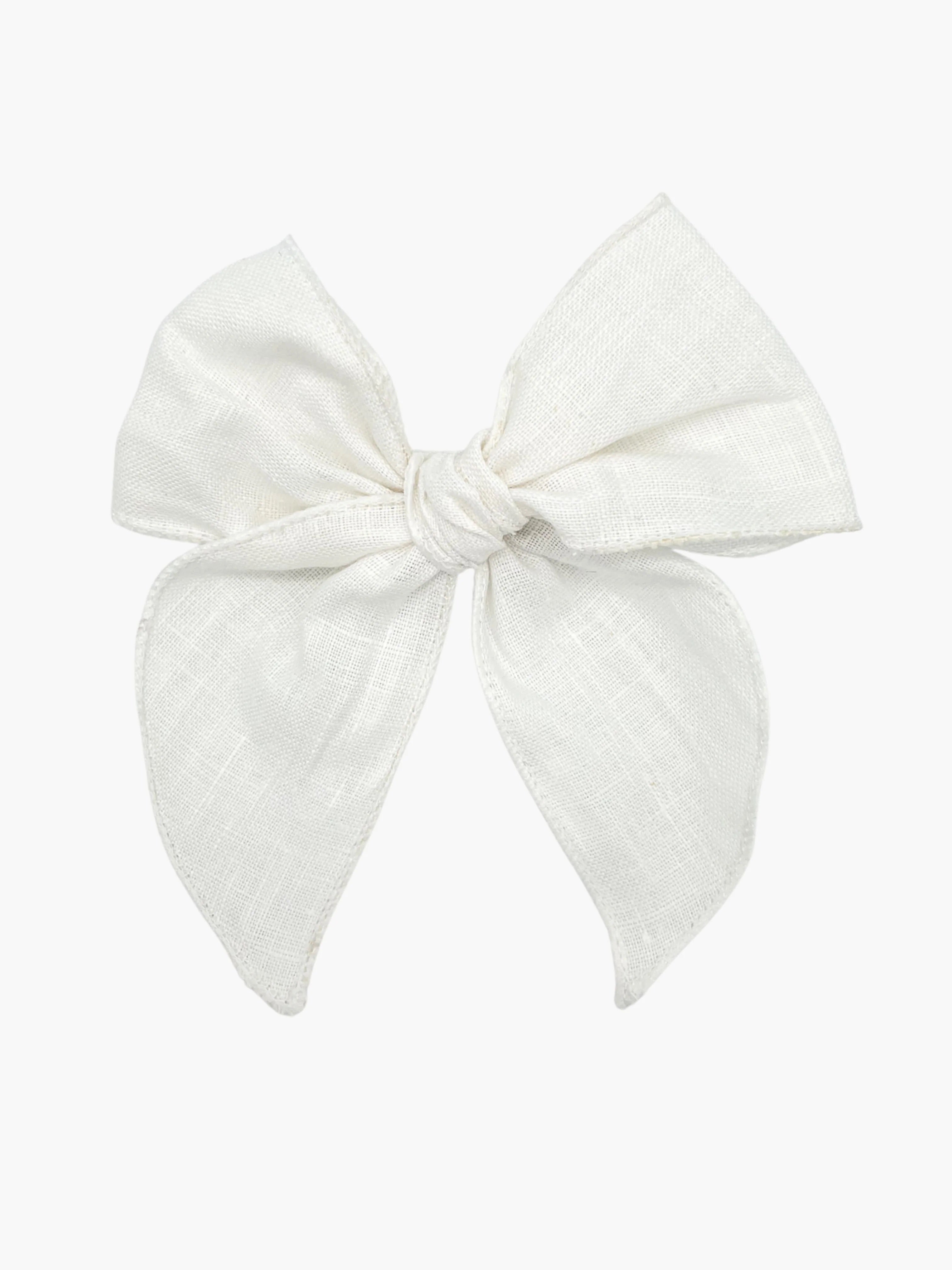 Liv & Loke Signe Linen Rosette - White