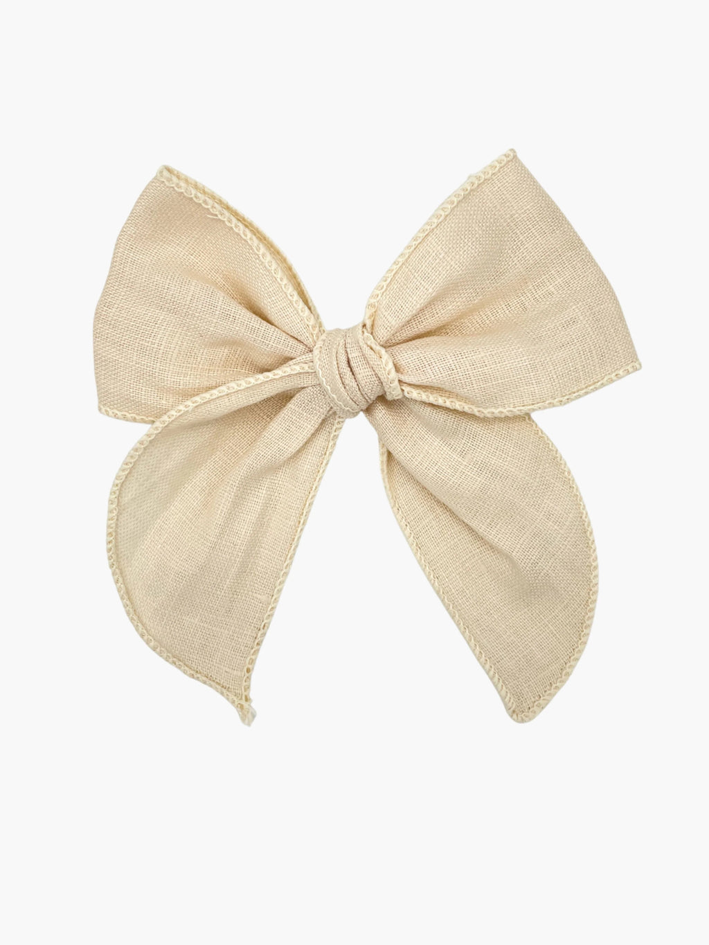 Liv & Loke Signe Linen Bow - Warm beige