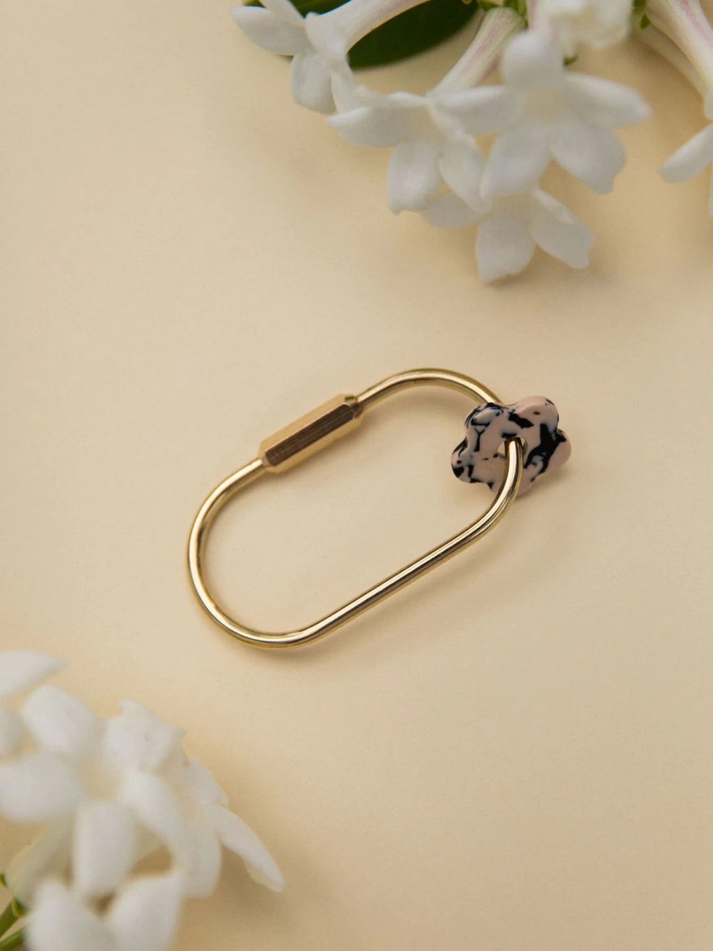 Nat + Noor Brass Flower Keychain