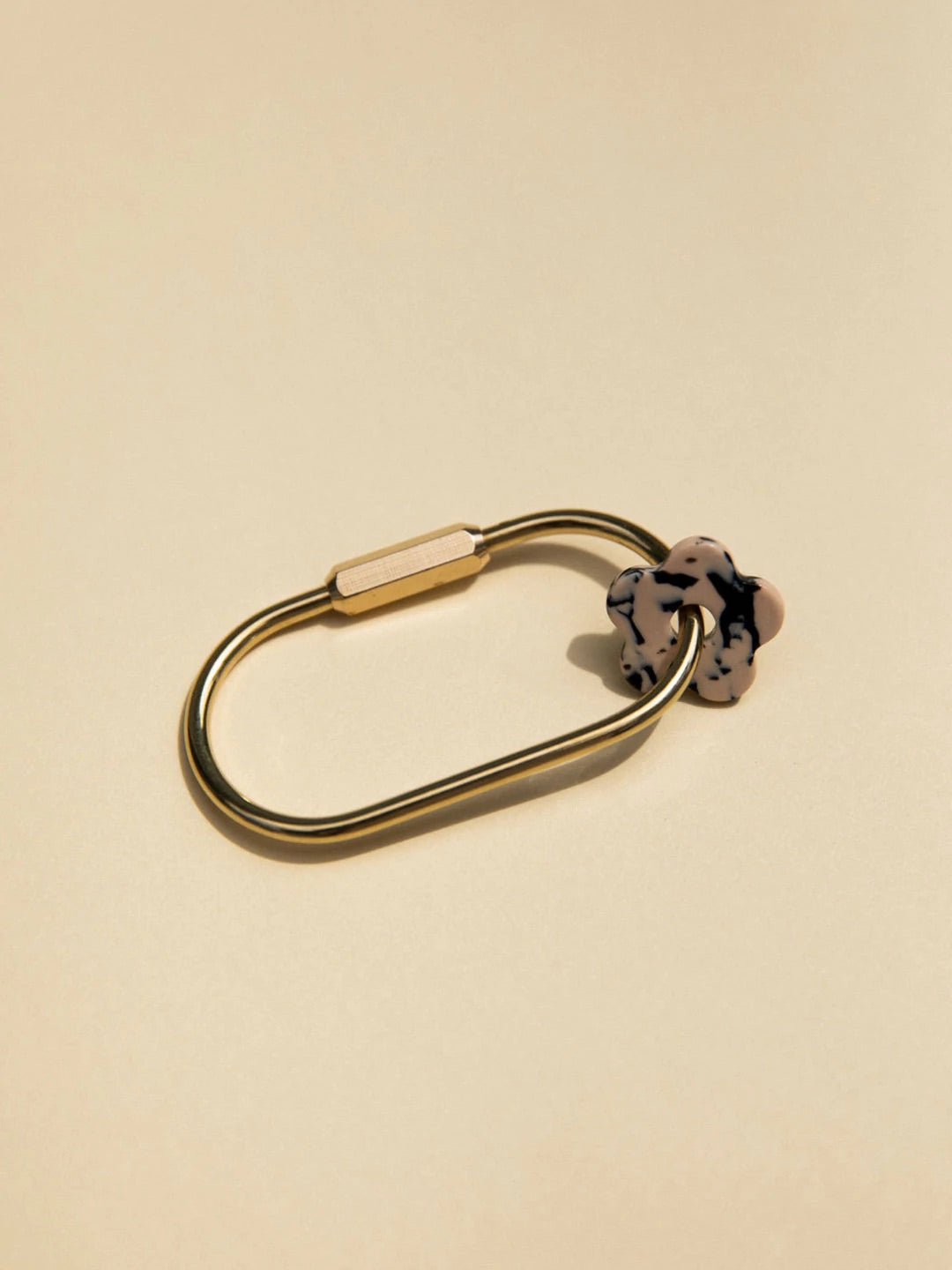 Nat + Noor Brass Flower Keychain