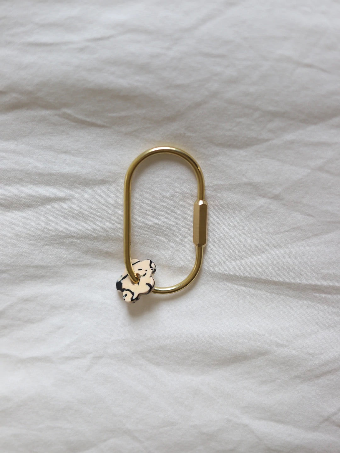 Nat + Noor Brass Flower Keychain