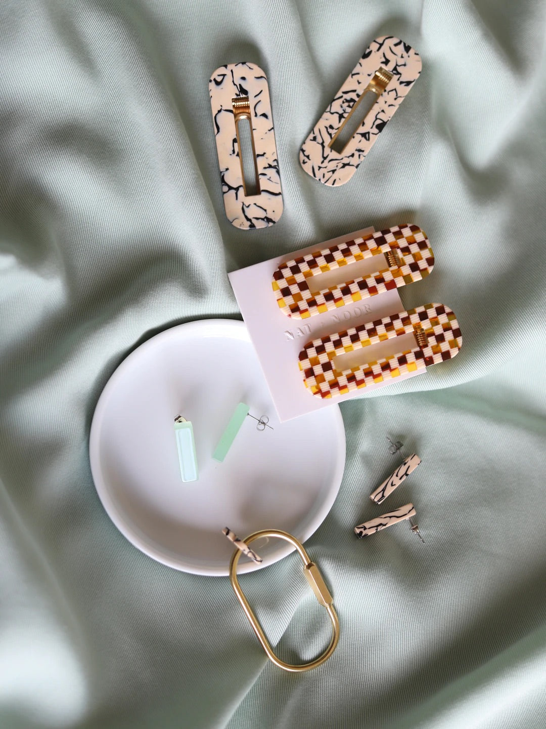 Nat + Noor Brass Flower Keychain