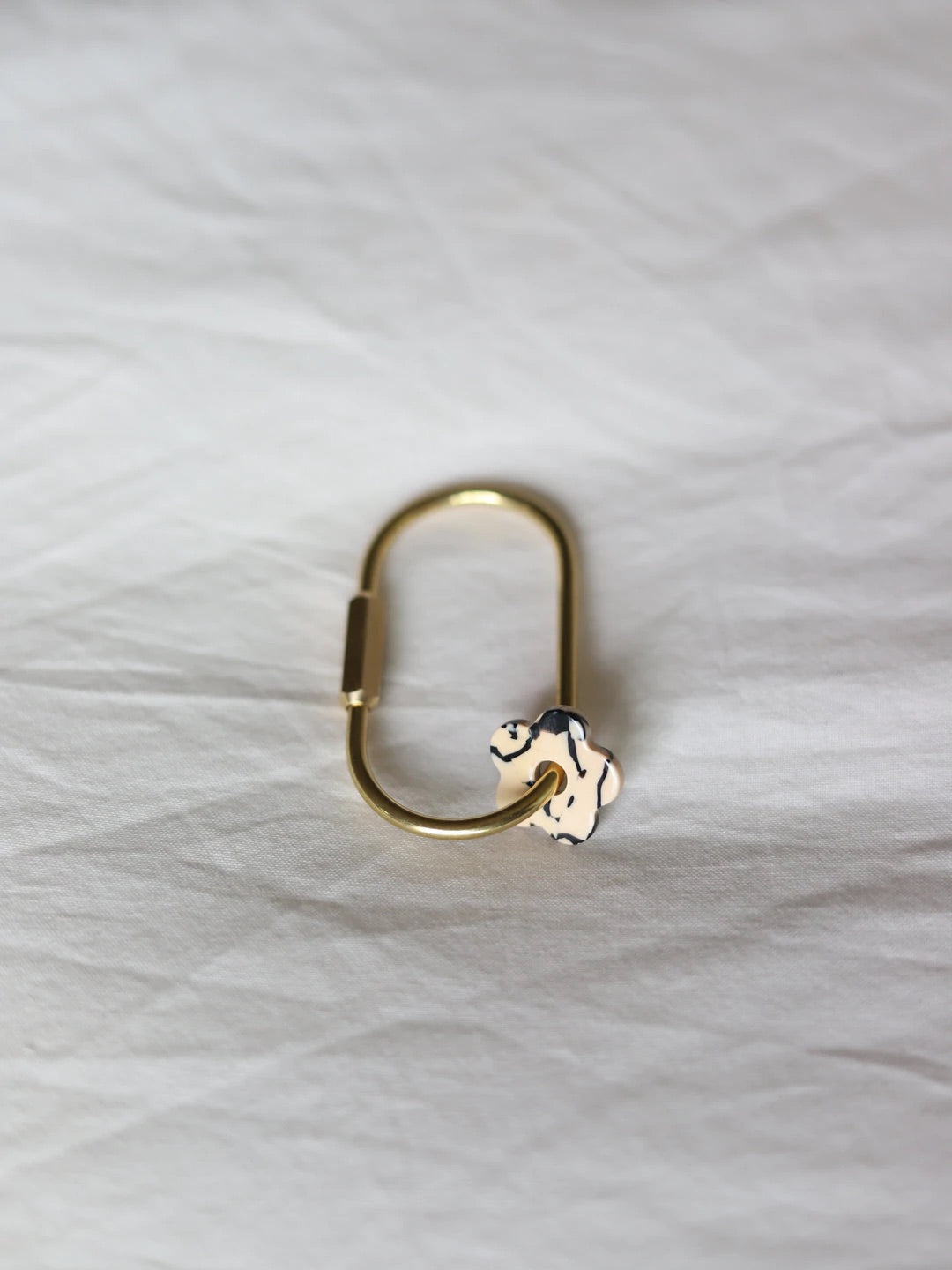 Nat + Noor Brass Flower Keychain