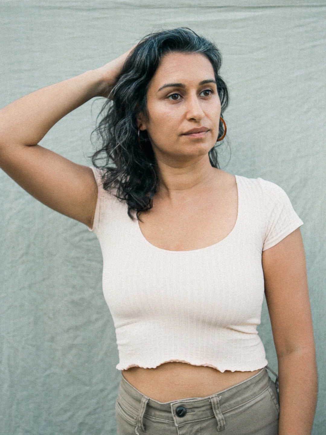 Nat + Noor Zuri Hoops In Hazel