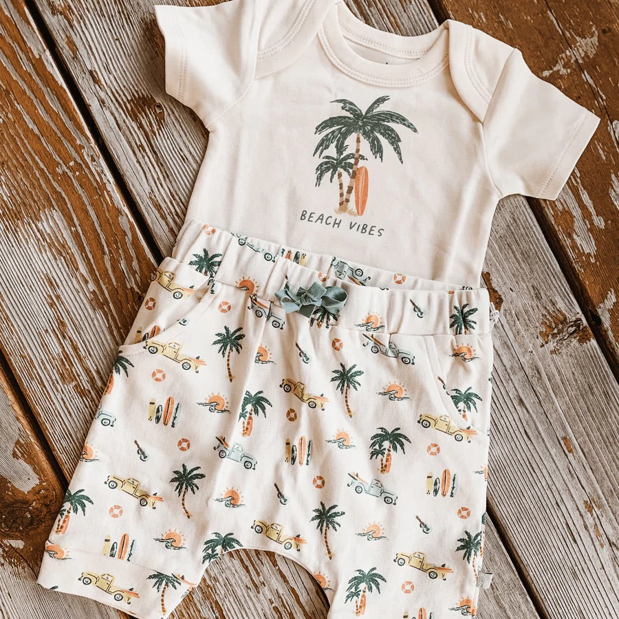 Finn & Emma Graphic Bodysuit - Beach Vibes Palms