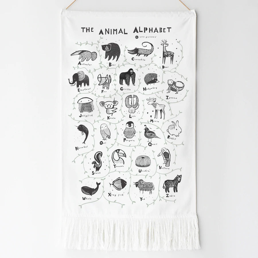 Wee Gallery Animal Alphabet Printed Tapestry