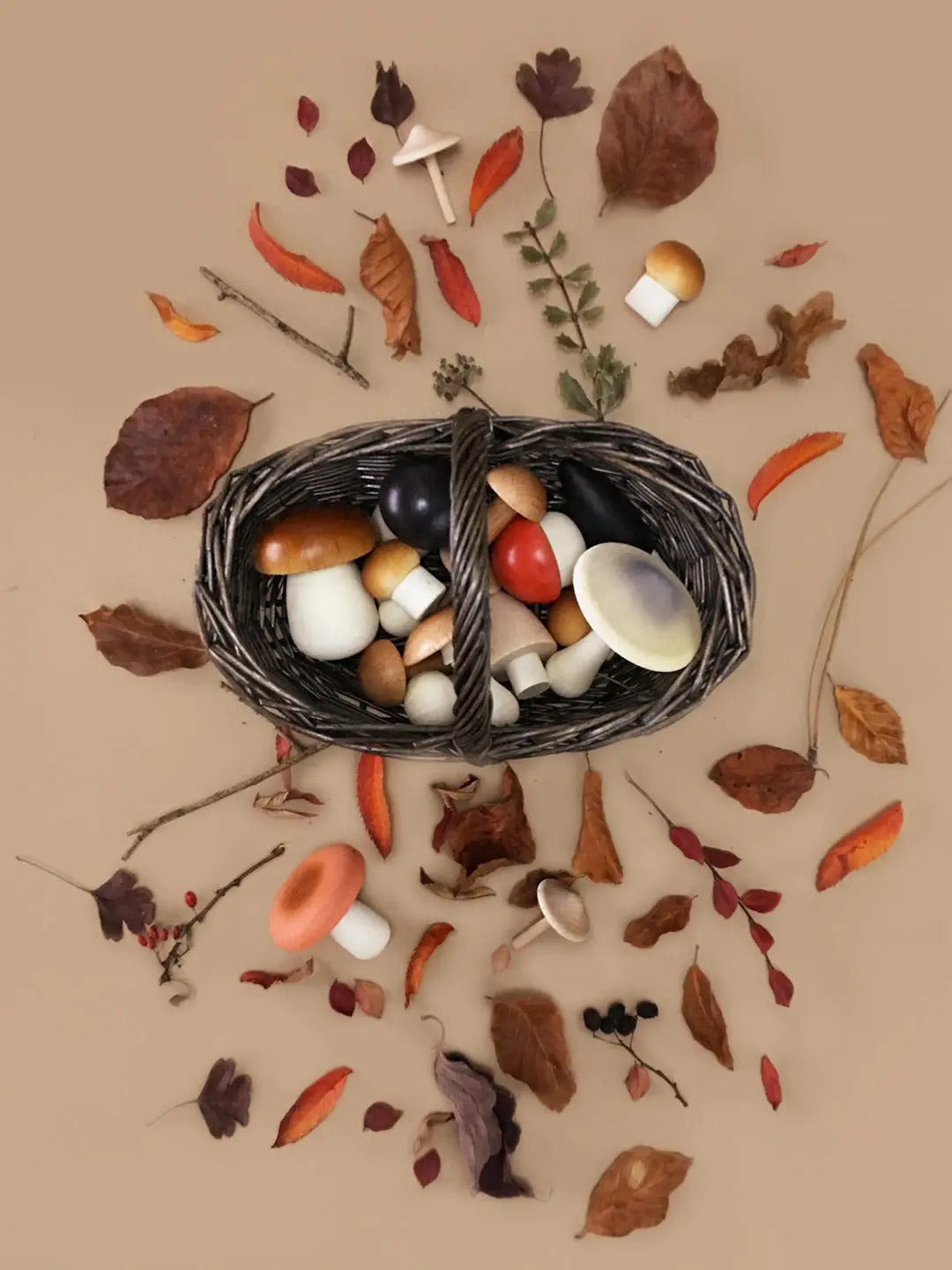 Moon Picnic Forest Mushrooms Basket