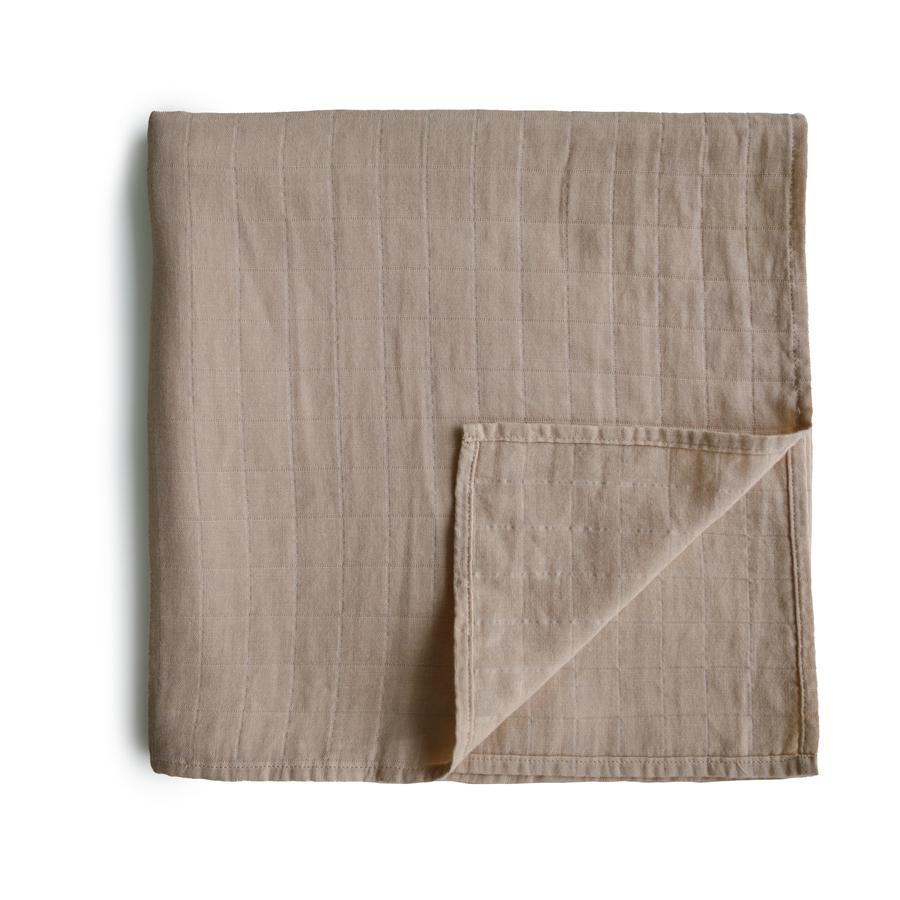 Mushie Muslin Swaddle Blanket Organic Cotton